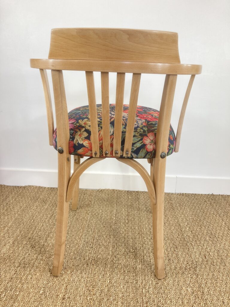 Fauteuil Stella en hêtre restauré, vue arrière
