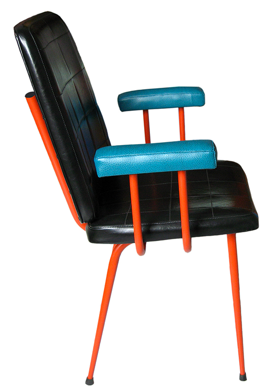 Fauteuil de bureau vintage des années 60, vue de profil